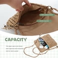 thumbnail image 3 of LHSHID Straw Clutch Purse for Women Envelope Wallet Straw Crossbody Shoulder Handbags Summer Beach Woven Bag, 3 of 6