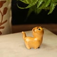 thumbnail image 6 of deevoka Cat Statue Wood Figurine Mini Artwork Gift Collection Kitty Sculpture Tabletop Ornament for Hallway Housewarming Desk Bedroom B, 6 of 9