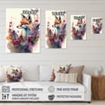 thumbnail image 4 of Designart Cute Fox Floral Art II Canvas Wall Art, 4 of 5