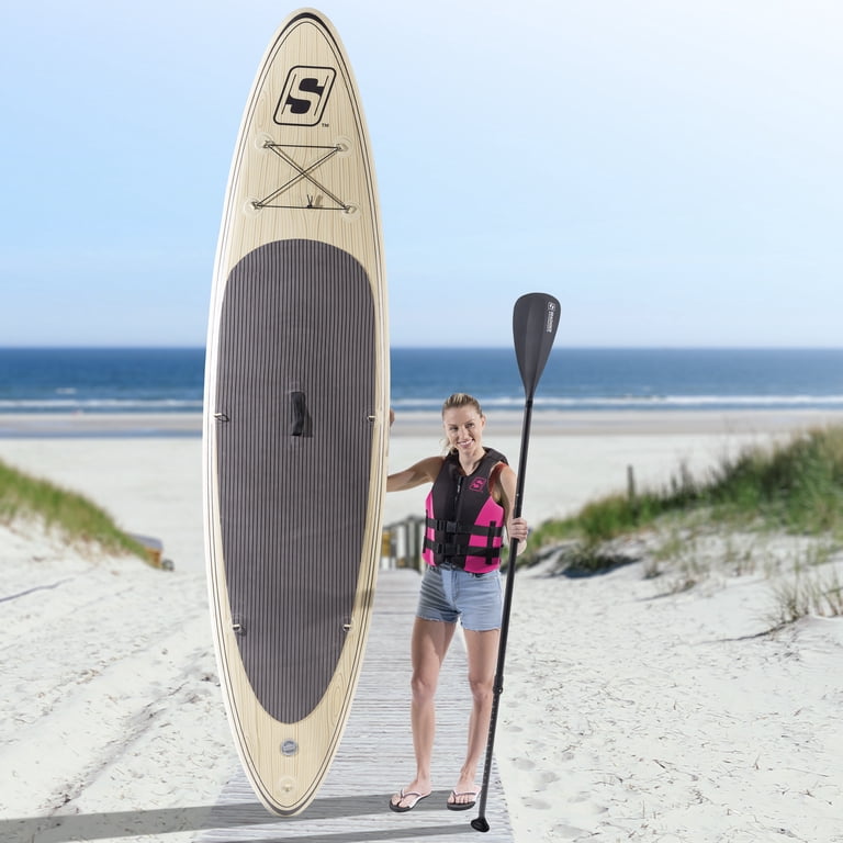 Seachoice 86949 Inflatable Stand-Up Paddle Board Kit - Woodgrain