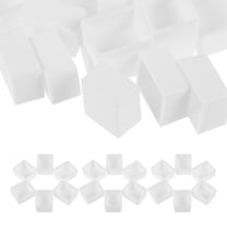 SOPOTUTU 24-Piece Empty White Plastic Watercolor Half Pans Palette for Travel and Storage