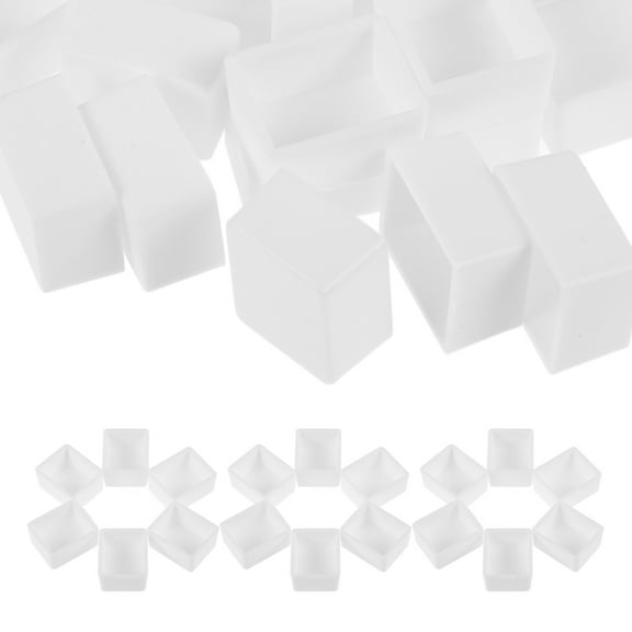 SOPOTUTU 24-Piece Empty White Plastic Watercolor Half Pans Palette for Travel and Storage