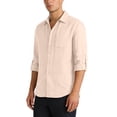 thumbnail image 4 of Kakii Men's Summer Beach Outfits 2 Piece Short Sleeve Shirts and Shorts Texture Vacation Sets for Men 2026, 4 of 9