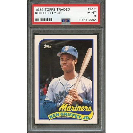 - 1989 topps traded #41t KEN GRIFFEY JR seattle mariners rookie card PSA 9
