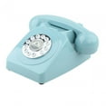 thumbnail image 2 of Guestbook, telephone Party,Retro Style Phone push button rotary,dial Vintage style Corded Phone home decor,desk Telephone Antique Old Fashioned Classic, Blue, 2 of 10