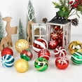 thumbnail image 2 of Bolas de decoración navideña de 5/6/8/10/12 cm, adornos para árbol de Navidad, fiesta de cumpleaños, para niños, suministros para bodas, bolas colgantes de PVC, 2 of 5