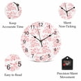 thumbnail image 5 of Wall Clock Pink Fruit Clocks PVC Silent Non-Ticking Battery Operated Decorative Berry Leaves Nature Round Clock for Home Living Room Kitchen Bedroom Office School Wall Decor 14 Inch, 5 of 9
