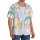 thumbnail image 2 of Balery Zebra Colourful Camisa Casual de Manga Corta con Botones para Hombre, Texturizada, Estilo Cubano, para Playa, Verano-X-Large, 2 of 5