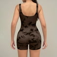 thumbnail image 4 of Viluyesy Womens Shapewear Bodysuit, Tight Fit Tummy Control Tie-Dye Support Butt Lifting Boys Short Jumpsuit Coffee M, 4 of 4