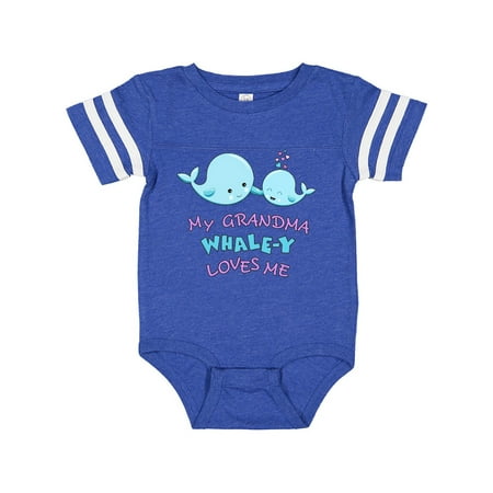 

Inktastic My Grandma Whale-y Loves Me Gift Baby Boy or Baby Girl Bodysuit
