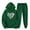 Green, variant on USSUMA Women's Sweat Suits 2 Piece Set Hoodies for Women Long Sleeved Pullover Sweatpant Outfits Pocket Drawstring Print Tracksuit Stretchy Waist Fashion Jogger Sets Oversized Daily Sports Fall Suit