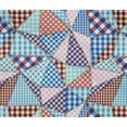 thumbnail image 5 of oneOone Cotton Flex Light Blue Fabric Check Patchwork Sewing Material Print Fabric By The Yard 40 Inch Wide, 5 of 6
