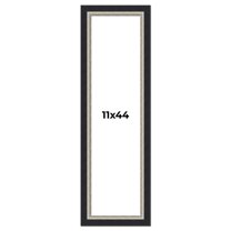 11x44 Frame Black Real Wood Picture Frame Width 2.25 Inches | Interior Frame Depth 0.5 Inches |