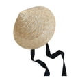 thumbnail image 1 of Sombrero de paja para niñas, sombrero para el sol, sombrero de paja para , sombrero de playa de verano para accesorios de disfraces, 1 of 9
