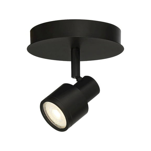 Access Lighting 1 Light Adjustable LED Flush Mount in Matte Black Color