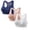 #0386-Blue, variant on Sokhug Womens 3 Pack Solid Color Wire Free Front Zip Criss Cross Back Push Up Sports Bra