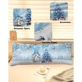 thumbnail image 3 of Blue Christmas Body Pillow Cover, Pillowcase Protectors with Zipper, Breathable Decorative Throw Pillow Case Cover, Gnomes Xmas Tree Snowflake Winter Gifts Pillow Shams for Couch Sofa 20x60Inch, 3 of 8