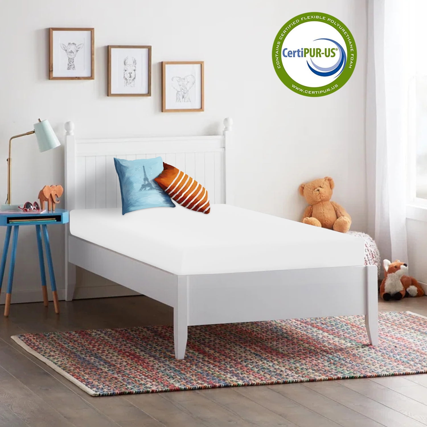 5 inch Twin Size Mattress  Memory Foam Mattress  with Removable Soft Cover Medium Firm Mattresses CertiPUR-US Certified/Bed-in-a-Box for Cool Sleep Relieving Pressure Relief