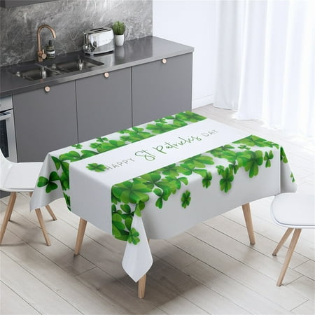 

CHMORA Green Shamrocks-Table Cloth St Patrick S Day Tablecloth Shamrock-Spring