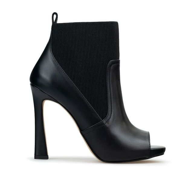 Botines Para Mujer Tipo Tacones Altos de Piel Negros Walmart en