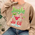 thumbnail image 4 of Chandail à Capuchon Jingle Juice pour Femmes, Décontracté, à Thème de Noël, Col Rond, Manches Longues, Chandail Molletonné, 4 of 4