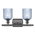 thumbnail image 2 of 516-2W-OB-G559-5BL Innovations Lighting Bridal Veil - 2 Light Bath Vanity-10 Inch Tall and 15 Inch Wide-Oil Rubbed Bronze Finish-Princess Blue Glass, 2 of 2