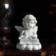 thumbnail image 3 of Figura de ángel de resina retro con hada para decoración de escritorio de Navidad Arrodillado de la escritura, 3 of 9