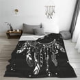 thumbnail image 5 of Throw Blanket Boho Moon Magic Dreamcatcher Couch Blankets Plush Flannel Cover Lightweight Soft for Living Room Bed Sofa Travel Office Camping 50 x 60 Inch, 5 of 6