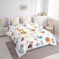 thumbnail image 3 of Homewish Rabbit Lion Unicorn Zebra 7pcs Bedding Comforter Set for Kids Children,Personalized Initial Letter Queen Bedding Sets Super Cozy,Cartoon Animal Queen Sheet Sets,Microfiber Bedroom Decor, 3 of 8