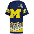 thumbnail image 2 of Women's Gameday Couture Navy Michigan Wolverines Perfect Score Mini T-Shirt Dress, 2 of 3