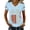 Light Blue, variant on Women's 250th Anniversary USA Shirt Independence Day Top 4th of July Shirts America 250 Merchandise V Neck Flag Graphic Casual Tee