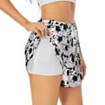 thumbnail image 3 of Lsque Cute Animal with Cow Printed Women's Running Shorts with Liner Pockets,Elastic Quick Dry Workout Athletic Gym Yoga Shorts,Womens High Waist Shorts-XX-Large, 3 of 9