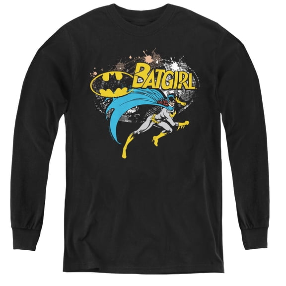 Batman - Batgirl Halftone - Youth Long Sleeve Shirt - X-Large