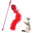 thumbnail image 5 of ZHAOCHENG juguetes de plumas para gatos, divertidos juguetes con forma de palo para gatos, juguetes interactivos con plumas para gatos, 5 of 5