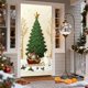 thumbnail image 5 of Cortina de puerta de Navidad - Decoración navideña estilo bordado de 35" x 72" para puerta principal, pared y fiesta, 5 of 6
