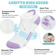 thumbnail image 3 of Loritta 20 Pairs Socks for Girl Sports Breathable Ankle Multi Colors Girls Socks, Size L, 4-7 Years Old, 3 of 6