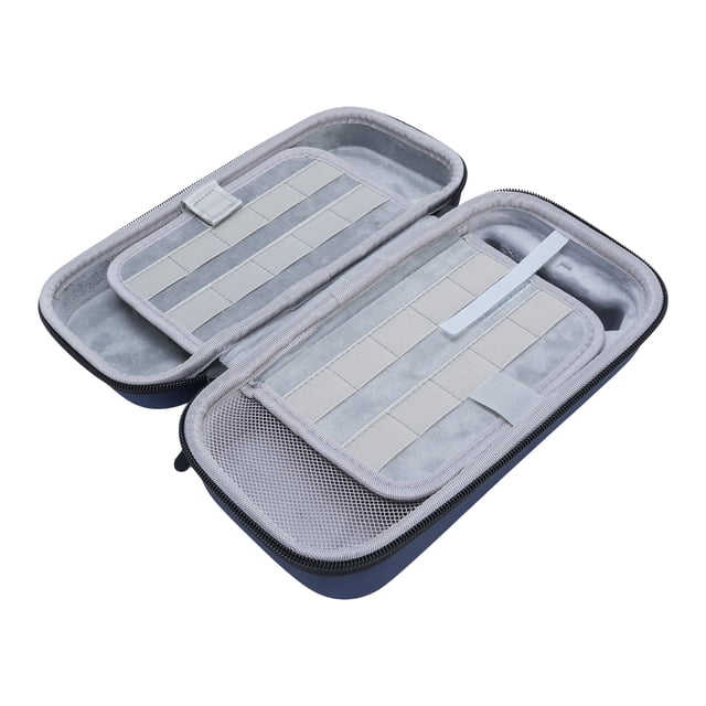 Game Console Carrying Case, EVA PU Handheld Travel Carry Case Handheld Game Console Pouch Game Console Storage Bag for OLED Console with 20 Game Card Slots for Travel