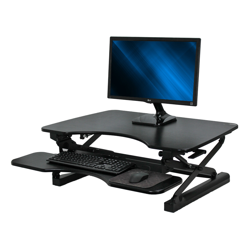 NavePoint Sit to Stand Dual Monitor 36" Ergonomic Height Adjustable