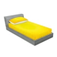 thumbnail image 2 of Ambesonne Modern Fitted Sheet & Pillow Sham Set, Yellow Ombre Circles, Twinxl, Merigold Yellow, 2 of 2