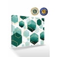 thumbnail image 2 of Turquoise Marble Wall Art for Living Room,Canvas Picture Wall Decor for Bathroom Bedroom,Gold White Geometric Hexagon Modern Painting Artwork for Office Kitchen Hallway Dining Room Home Decor 24"x32", 2 of 8