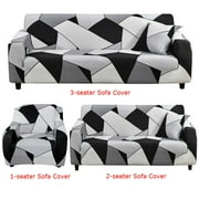 Printing Stretch Sofa Cover, Elastic Couch Slipcover For 1 2 3 4 Seater Sofas, Moving Living Room Furniture Protector (Chair Cover, Gray)