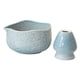 thumbnail image 5 of Cuenco japonés para matcha, hecho a mano, para ceremonia del matcha, con soporte para batidor, 450 ml, para té Azul, 5 of 9
