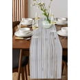 thumbnail image 2 of Table Runners 108 Inches Long Dress Scarves, Brown Wood Plank Farmhouse Coffee/Dining/Kitchen Table Runner for Living Room, Vertical Vintage Striped Grain 13x108 Inch, 2 of 7