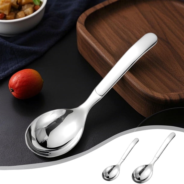 Cuchara sopera de acero inoxidable 316 | Cuchara de arroz grande o pequeña espesada duradera y resistente a la corrosión | Utensilio de comedor para el hogar | Fácil de limpiar, apto para