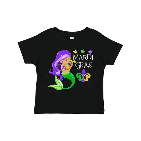 

Inktastic Mardi Gras Mermaid with Harp and Beads Gift Toddler Boy or Toddler Girl T-Shirt