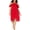Red, variant on CITY STUDIO Womens Red Halter Midi Shift Party Dress Plus Size: 14W