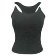 thumbnail image 3 of SHITINN Lace Half Camisole for Women Teen Camisoles with Shelf Bra Women's Solid Color Block Seamless Camisole Tank Top with Built In Bra Pad Ribbed Knit Sleeveless Shirt, 3 of 7