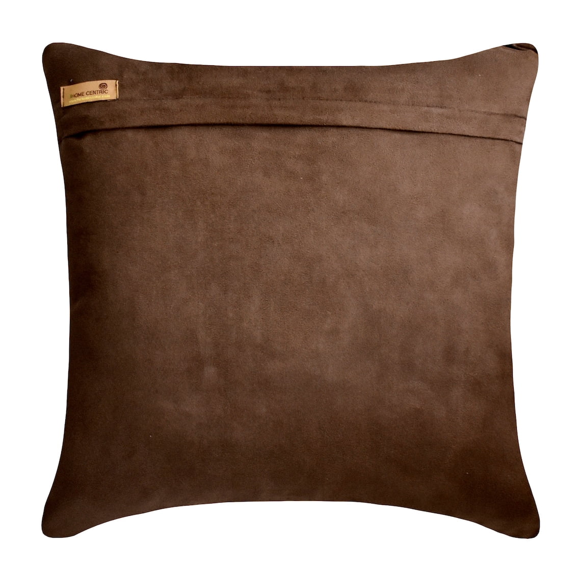 Pillow Covers, Brown 16"x16" (40x40 cm) Pillow Covers, Suede Foil & Beaded Throw Pillows For Sofa, Damask Pattern Modern Style - Aureate Brown