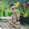 thumbnail image 4 of Estatua Alienígena Del Espacio Exterior Resina Estatuilla Jardín Al Aire Libre Marcianos Alienígenas, 4 of 9