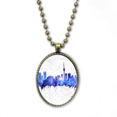 thumbnail image 1 of Collar colgante vintage Unbranded acuarela azul cadena 50 cm, 1 of 3